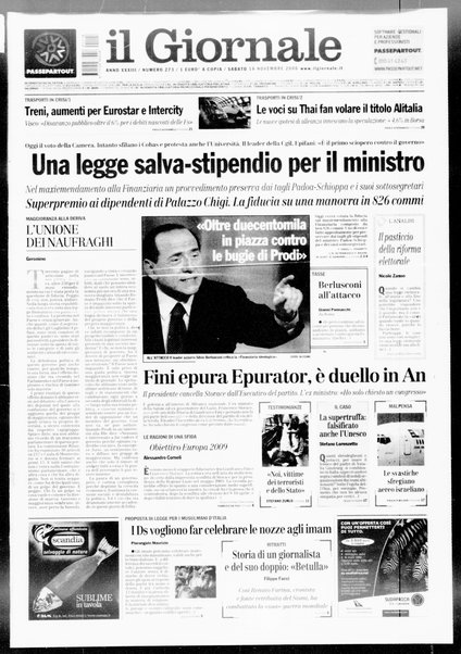 Il giornale : quotidiano del mattino